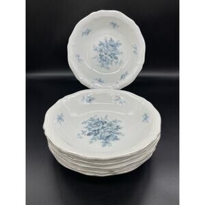 Johann Haviland Rosamonde Chippendale Set of 6 Soup Bowls Bavaria Germany